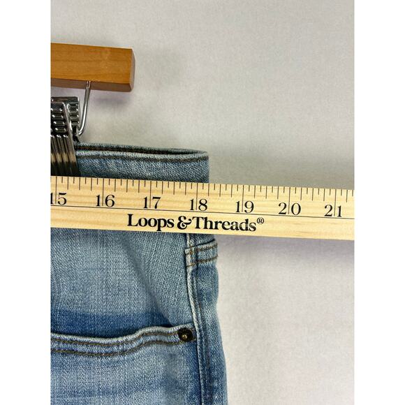 Woman's Cosmetic Blue Love Skinny Jeans - Medium Wash - Size 33 - Picture 9 of 10